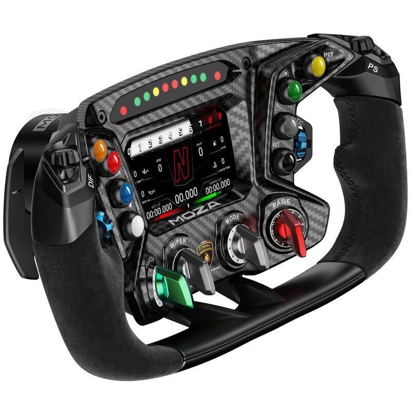 MOZA x Lamborghini ESSENZA SCV12 simracing-ratt forfra