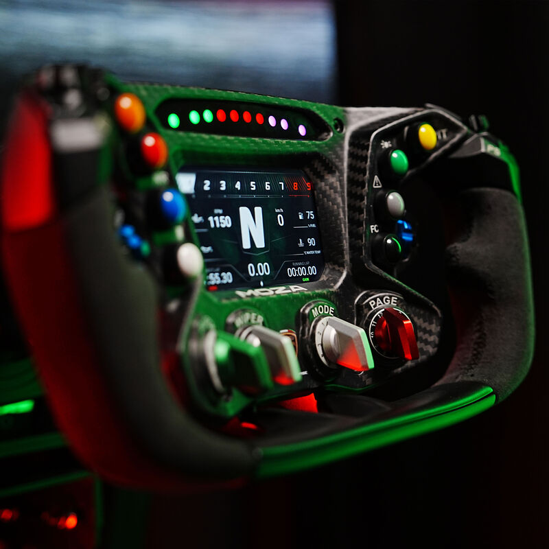 MOZA x Lamborghini ESSENZA SCV12 simracing-ratt med RGB-lys