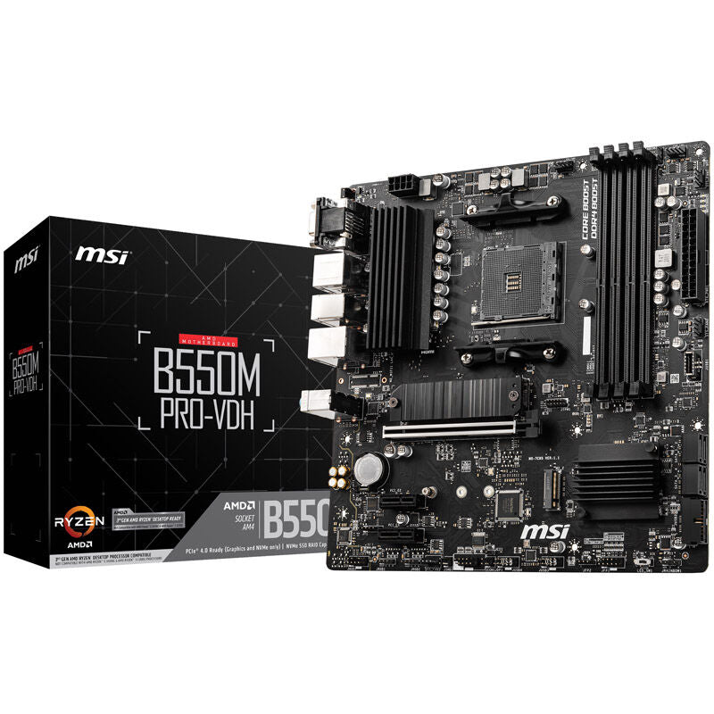 MSI B550M Pro-VDH hovedkort forfra