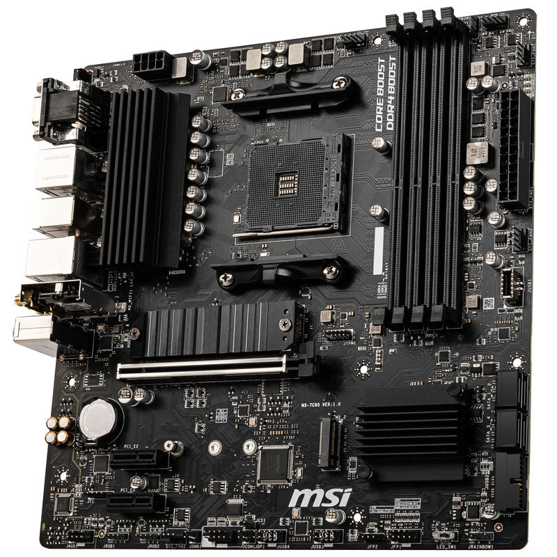 Visning av USB-porter på MSI B550M Pro-VDH WiFi hovedkort