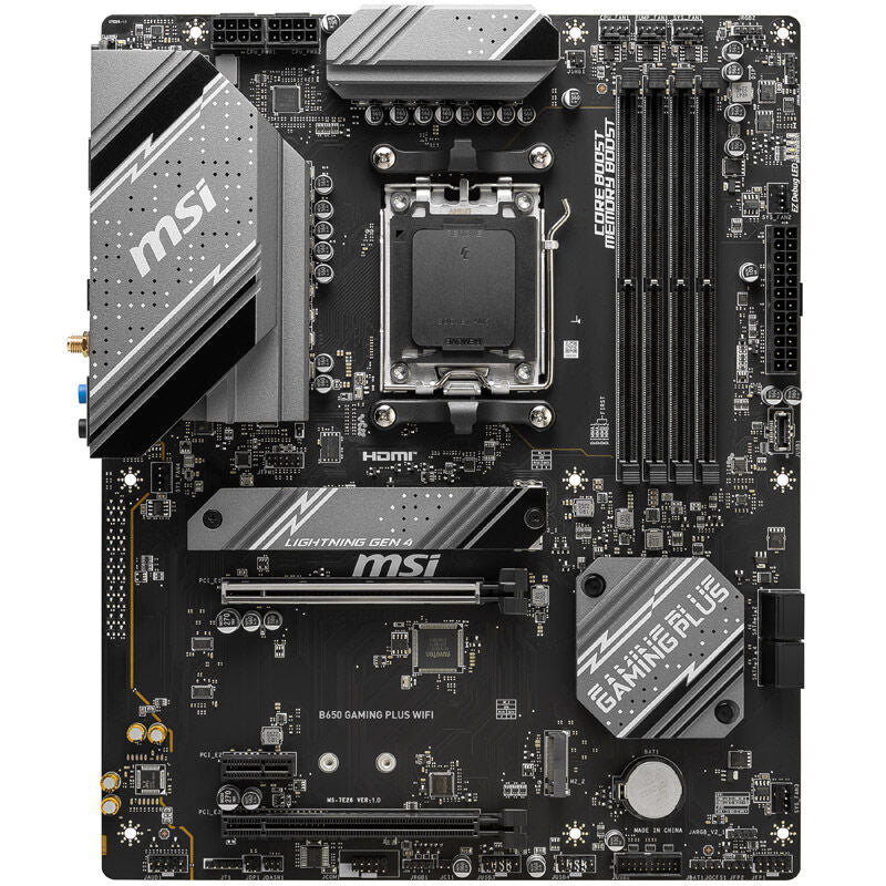 Detaljbilde av MSI B650 Gaming Plus WiFi hovedkort