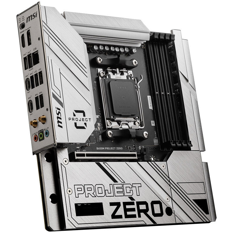 MSI B650M Project Zero hovedkort bakside