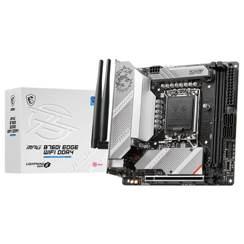 MSI B760I Edge WiFi hovedkort Mini-ITX forfra