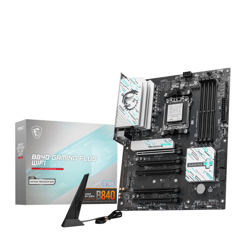 MSI B840 Gaming Plus WiFi hovedkort forfra