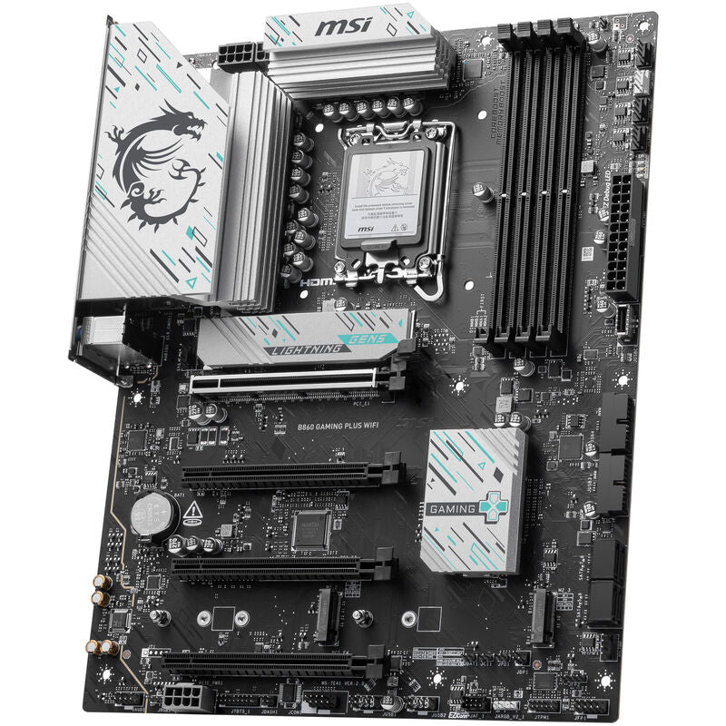 MSI B860 Gaming Plus WiFi hovedkort med RGB-belysning