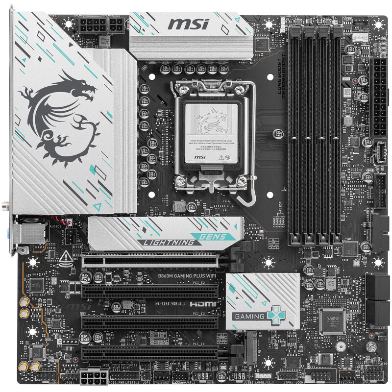 Detaljbilde av MSI B860M Gaming Plus WiFi hovedkort