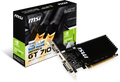 MSI GeForce GT 710 Low Profile grafikkort 2 GB DDR3 vifteløs forfra