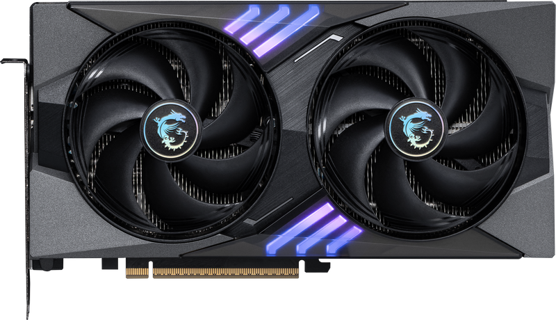 Bakside av MSI GeForce RTX 5060 Ti Gaming OC grafikkort