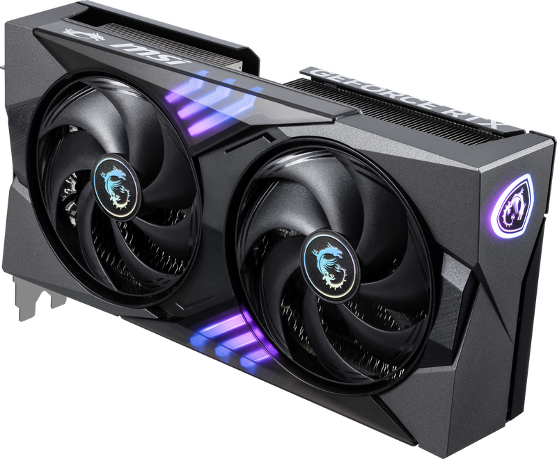 Montert MSI GeForce RTX 5060 Ti Gaming OC grafikkort i PC