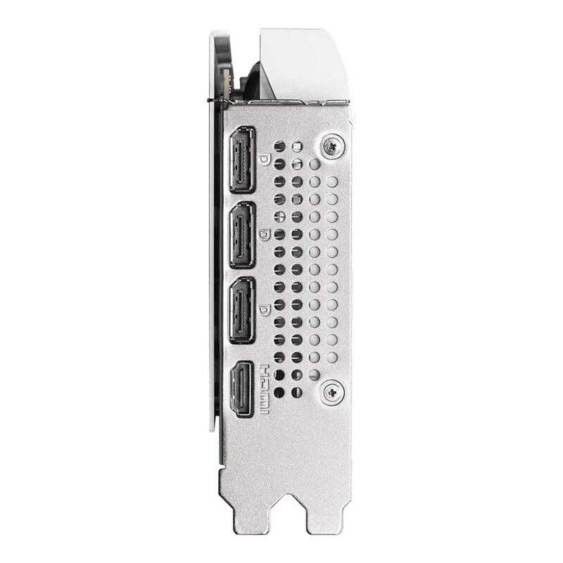 Detalj av MSI GeForce RTX 5060 Ti Ventus 2X OC White kjølevifter