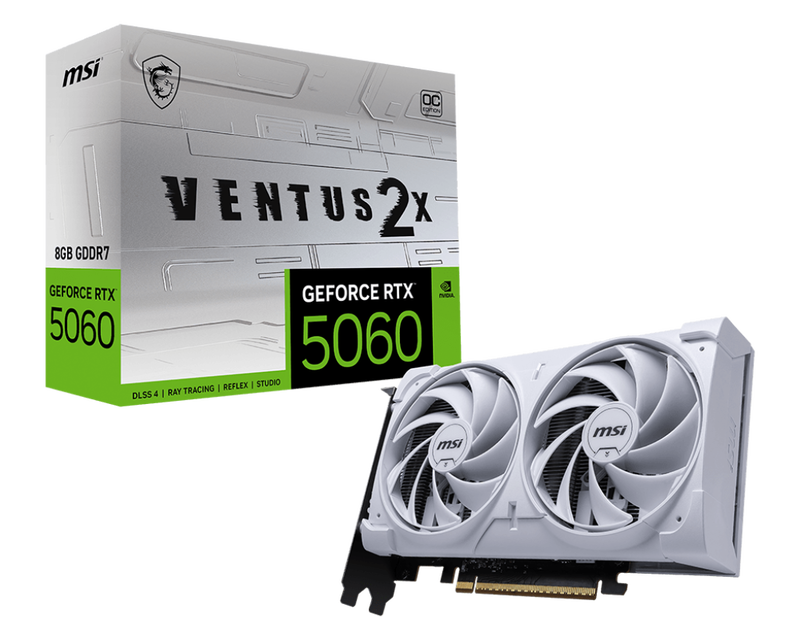 MSI GeForce RTX 5060 Ti Ventus 2X OC White front