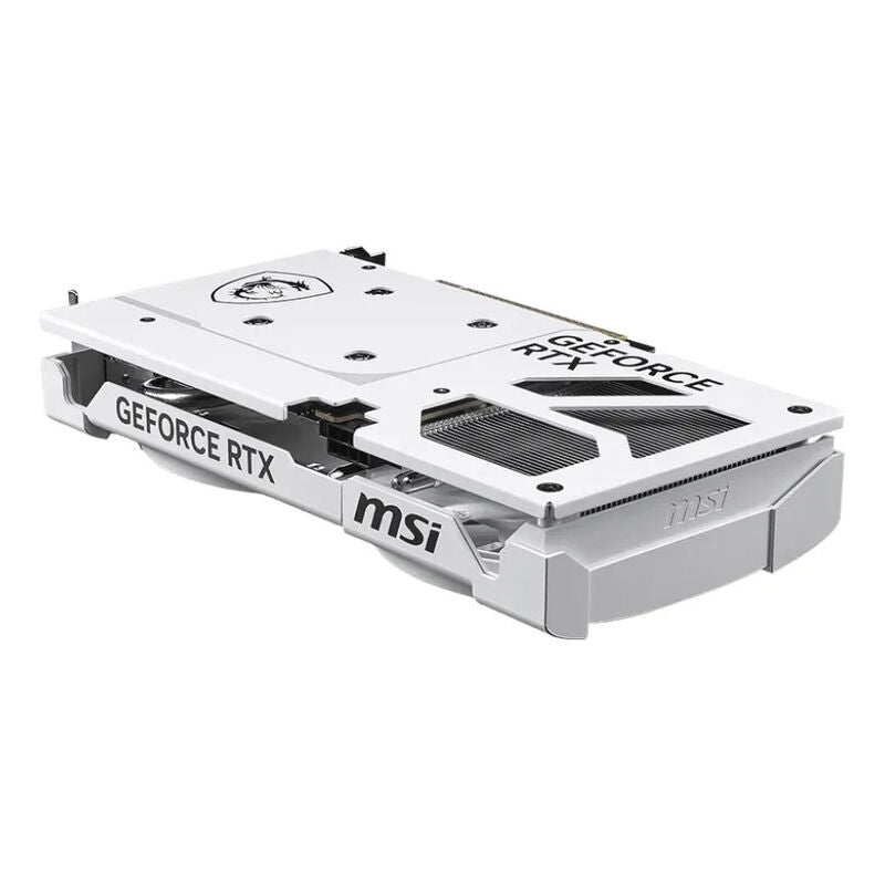 Nærbilde av MSI GeForce RTX 5060 Ti Ventus 2X OC White tilkoblinger