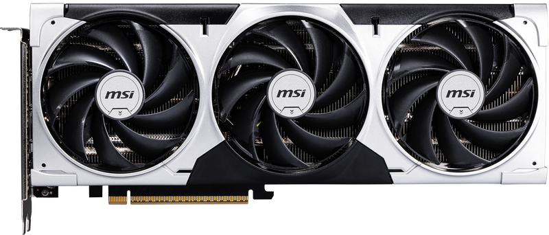 Detalj av MSI GeForce RTX 5060 Ti Ventus 3X OC kjøleribbe