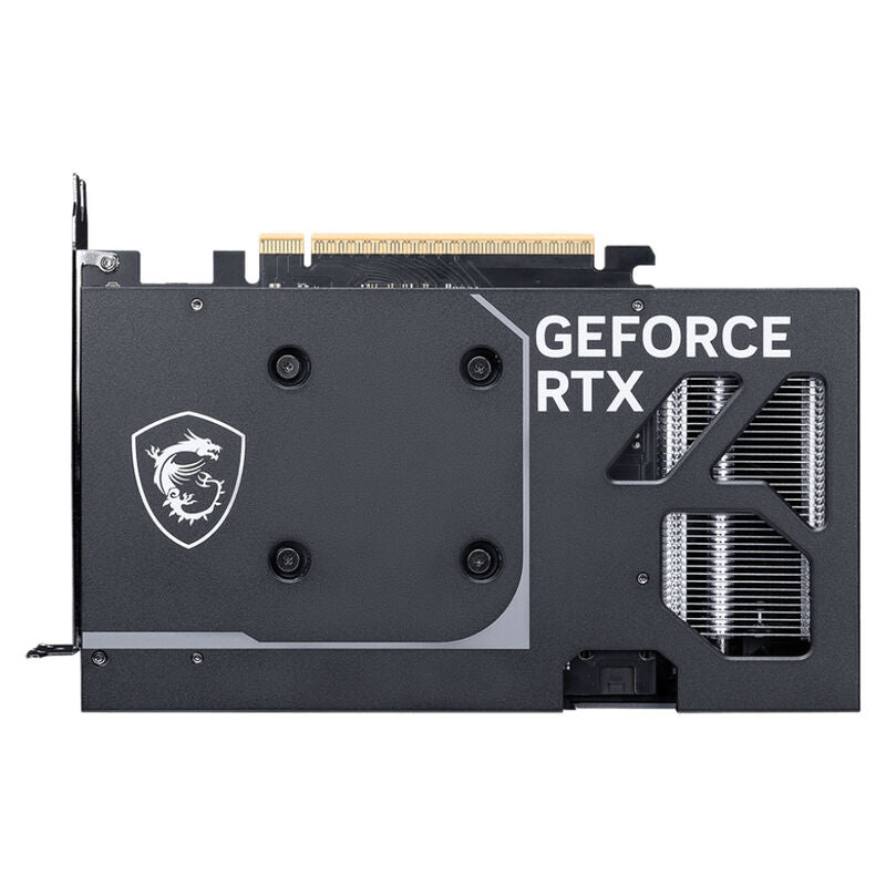 Nærbilde av MSI GeForce RTX 5060 Ventus 2X OC grafikkort vifte