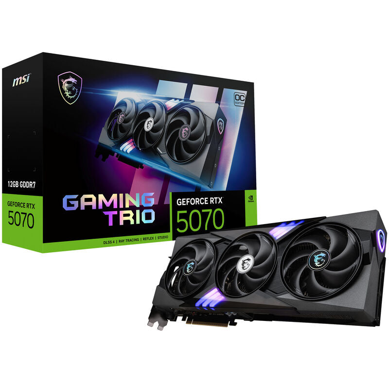 MSI GeForce RTX 5070 Gaming Trio OC grafikkort forfra