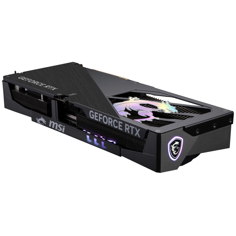 Nærbilde av MSI GeForce RTX 5070 Ti Gaming Trio OC vifte