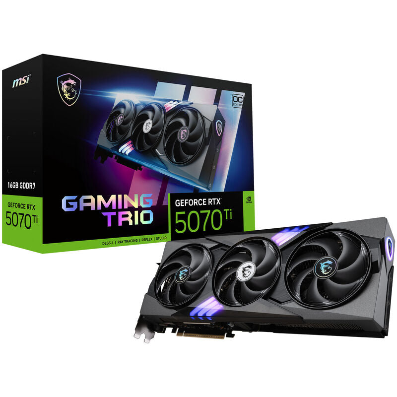 MSI GeForce RTX 5070 Ti Gaming Trio OC Plus grafikkort forfra
