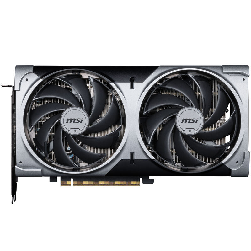 Detalj av MSI GeForce RTX 5070 Ventus 2X OC grafikkort vifte