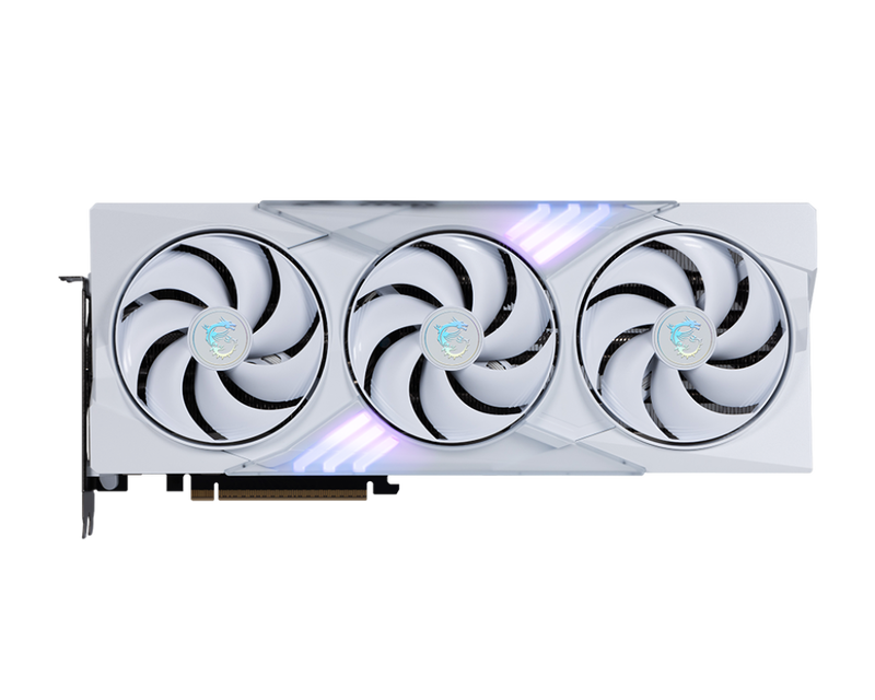 MSI GeForce RTX 5080 Gaming Trio OC grafikkort hvit bakside