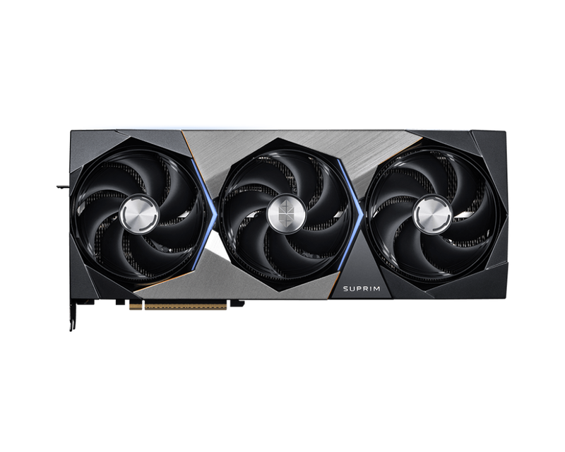 MSI GeForce RTX 5080 Suprim SOC grafikkort bakside