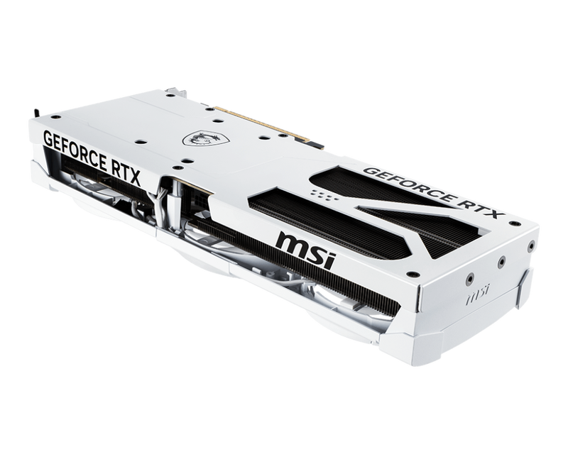 Detalj av MSI GeForce RTX 5080 Ventus 3X OC White grafikkort