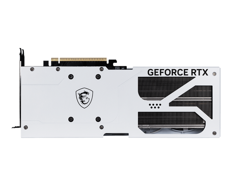 Nærbilde av kjølevifter på MSI GeForce RTX 5080 Ventus 3X OC White