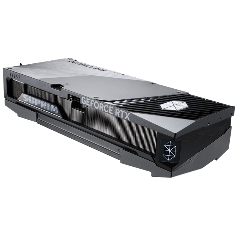 Montert MSI GeForce RTX 5090 Suprim SOC grafikkort i PC