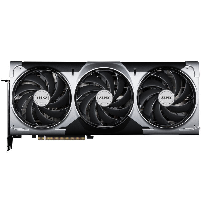 Nærbilde av MSI GeForce RTX 5090 Ventus 3X OC grafikkort vifte