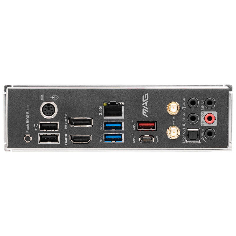MSI MAG B550 Tomahawk Max WiFi hovedkort montert i PC-kabinett