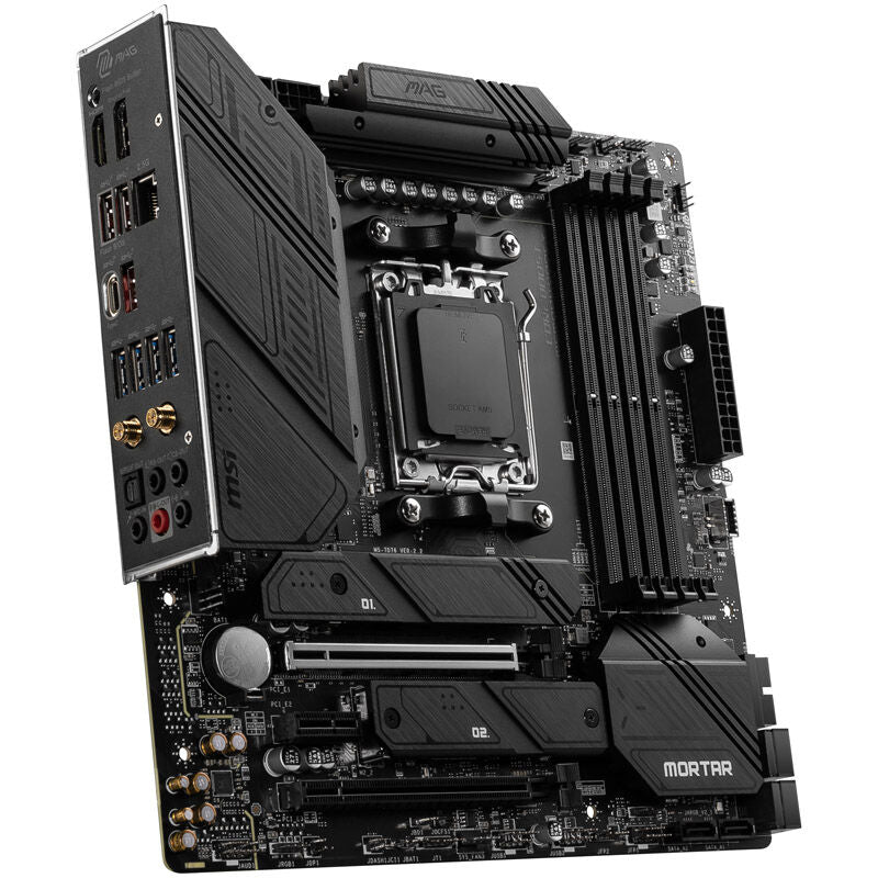 MSI MAG B650M Mortar WiFi hovedkort bakside