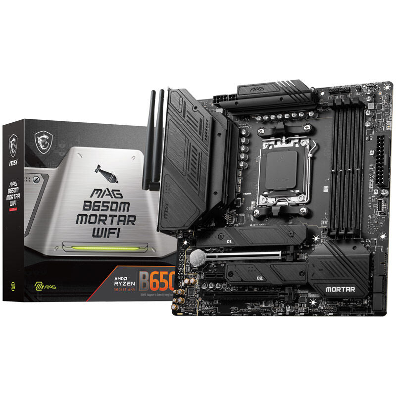 MSI MAG B650M Mortar WiFi hovedkort forfra