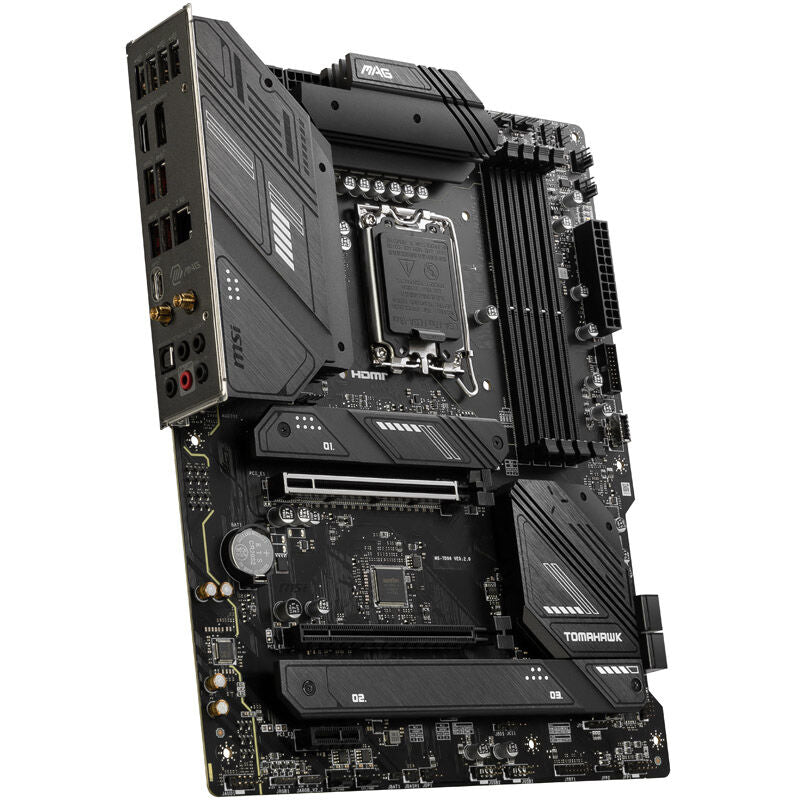 Bakside av MSI MAG B760 Tomahawk WiFi hovedkort