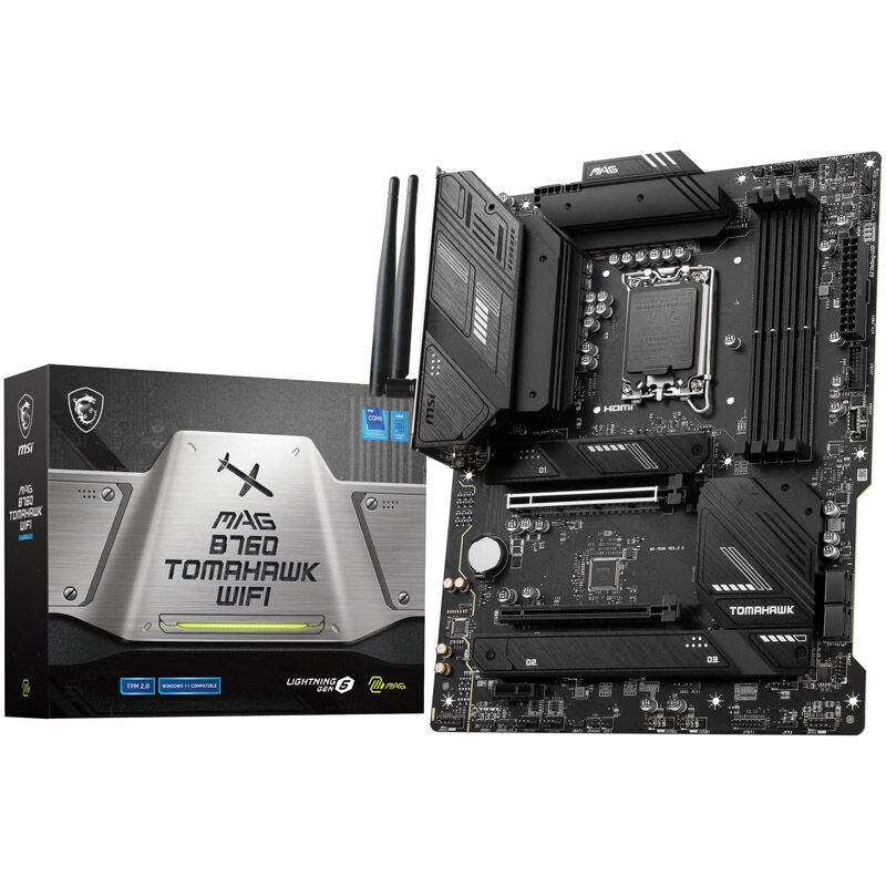 MSI MAG B760 Tomahawk WiFi hovedkort forfra