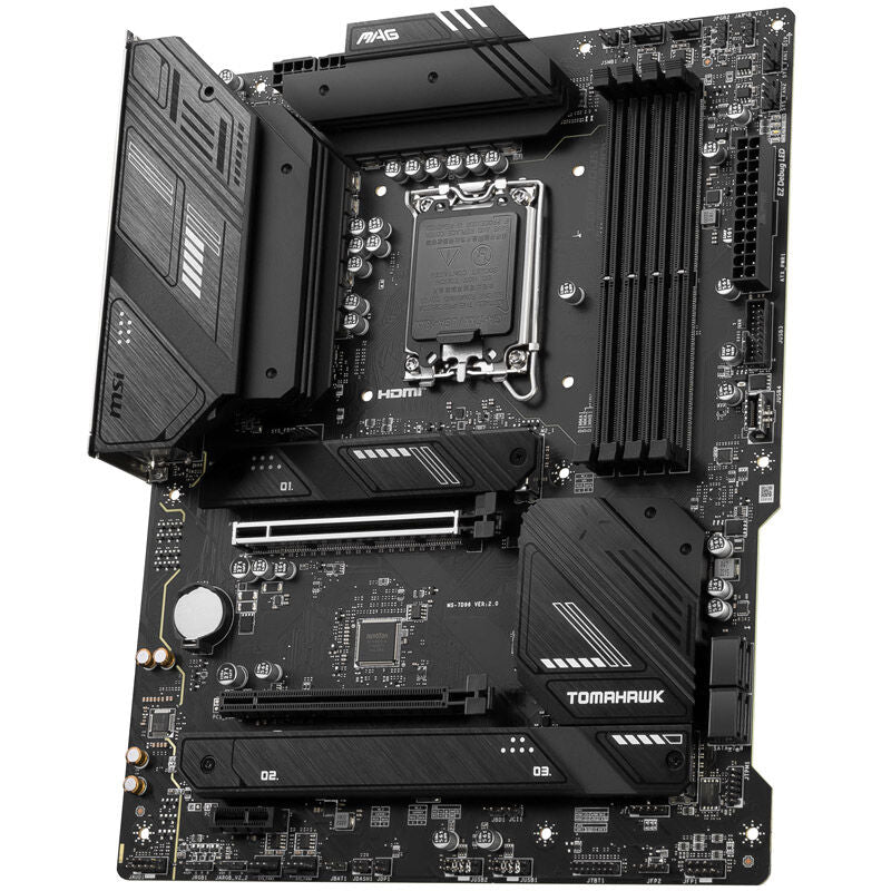 USB og I/O-panel på MSI MAG B760 Tomahawk WiFi hovedkort