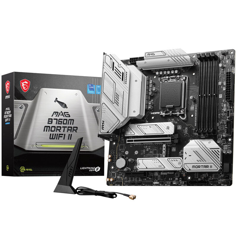MSI MAG B760M Mortar WiFi II hovedkort forfra