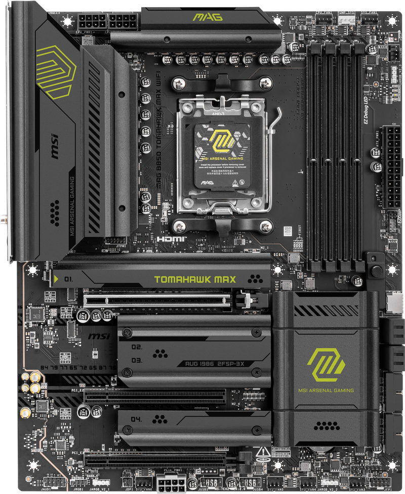 MSI MAG B850 Tomahawk Max WiFi bakside