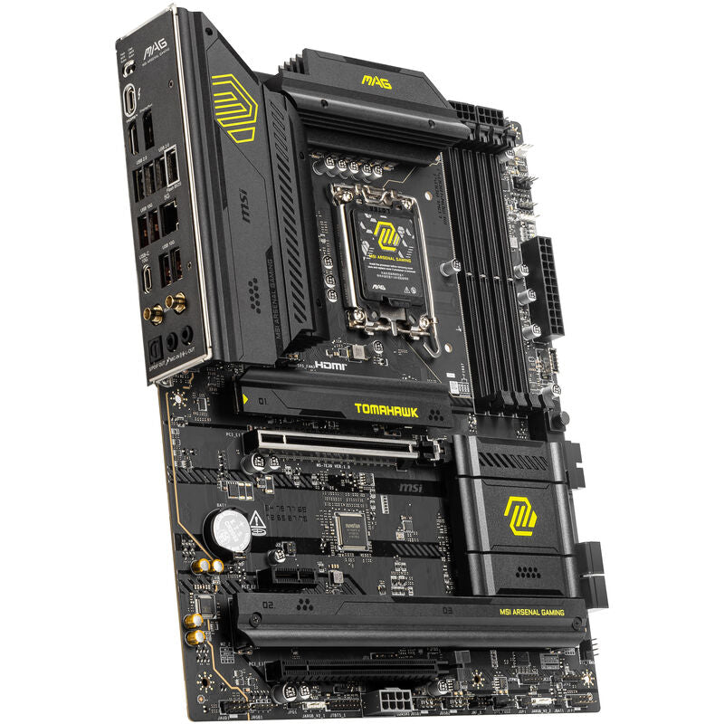 Bakside av MSI MAG B860 Tomahawk WiFi hovedkort