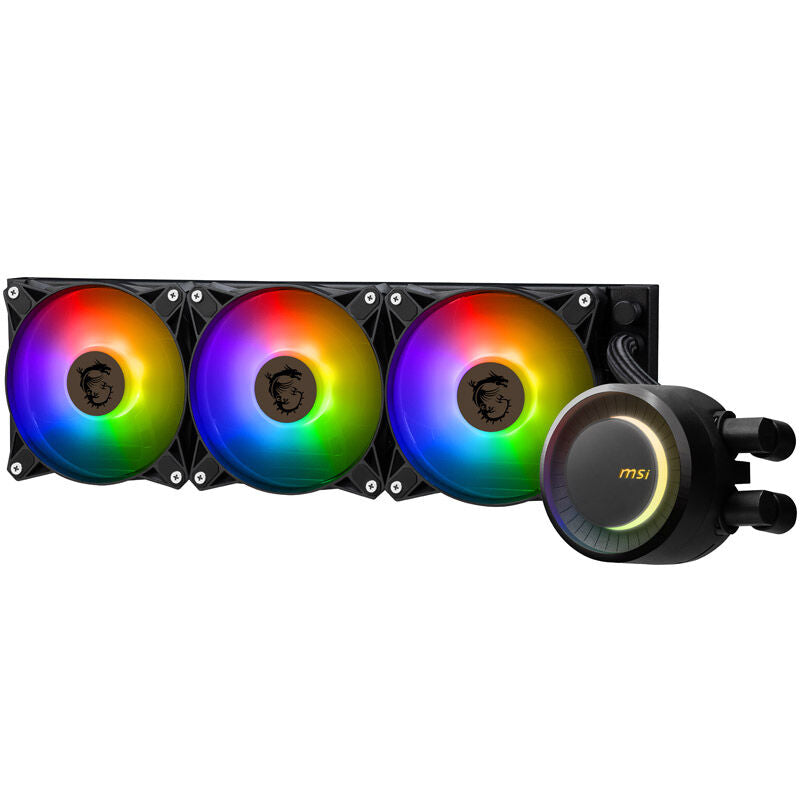 MSI MAG Coreliquid E360 AIO vannkjøling 360 mm RGB montert i PC