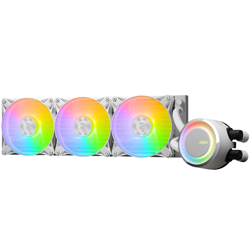 MSI MAG Coreliquid E360 White AIO detalj av vifte