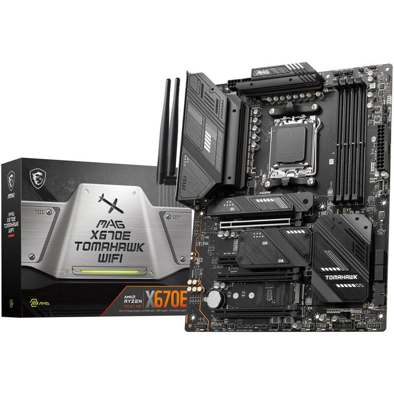 MSI MAG X670E Tomahawk WiFi hovedkort forfra