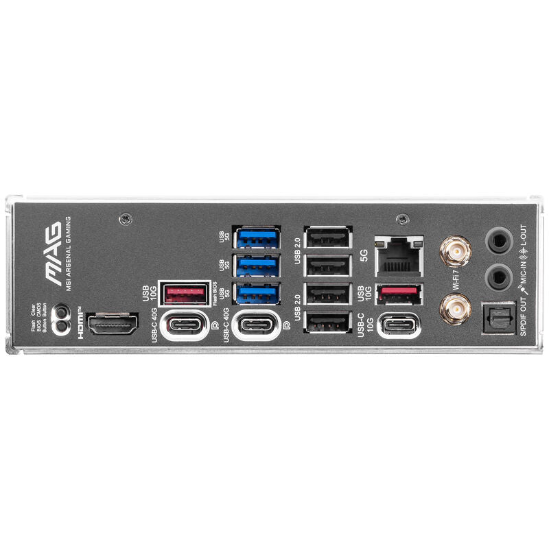 MSI MAG X870E Tomahawk WiFi hovedkort montert i PC