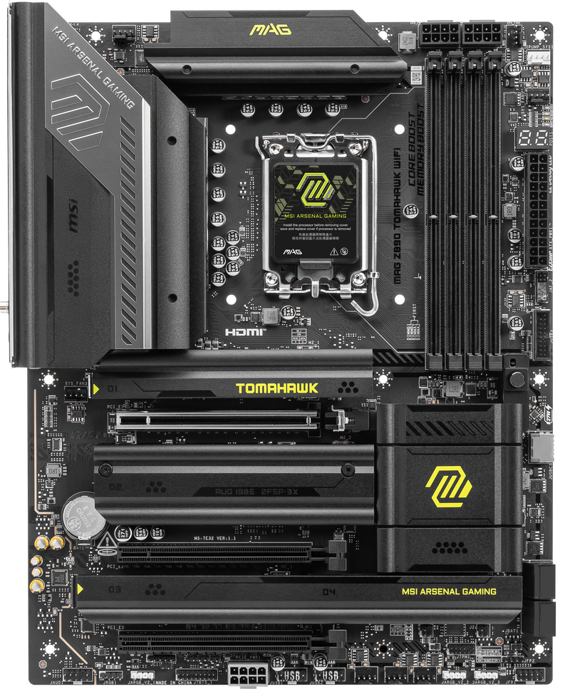 Detalj av MSI MAG Z890 Tomahawk WiFi hovedkort