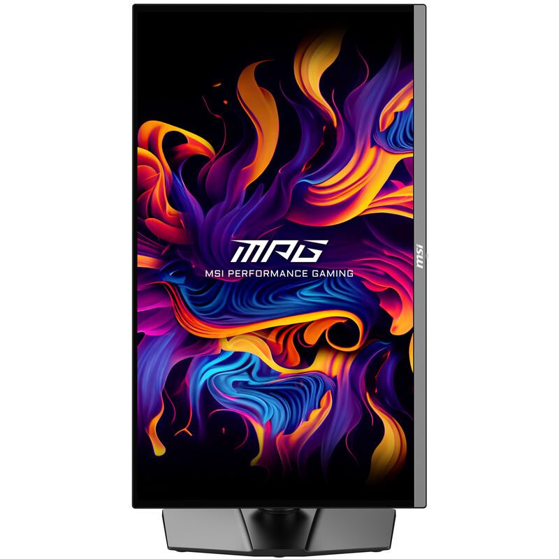 Detalj av MSI MPG 272URXDE QD-OLED skjermpanel