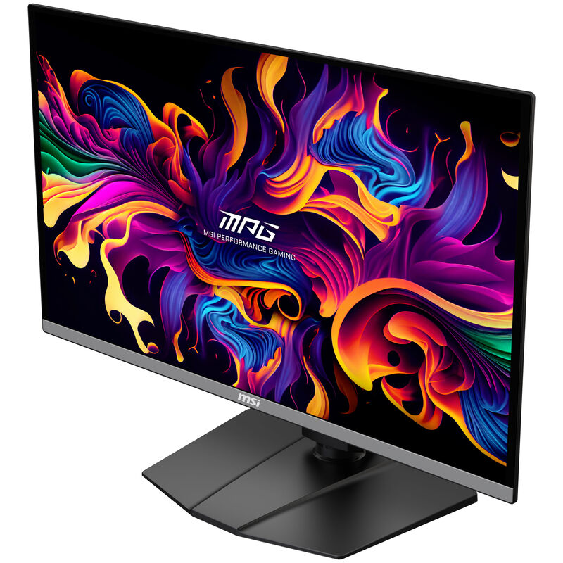Nærbilde av MSI MPG 272URXDE QD-OLED logo