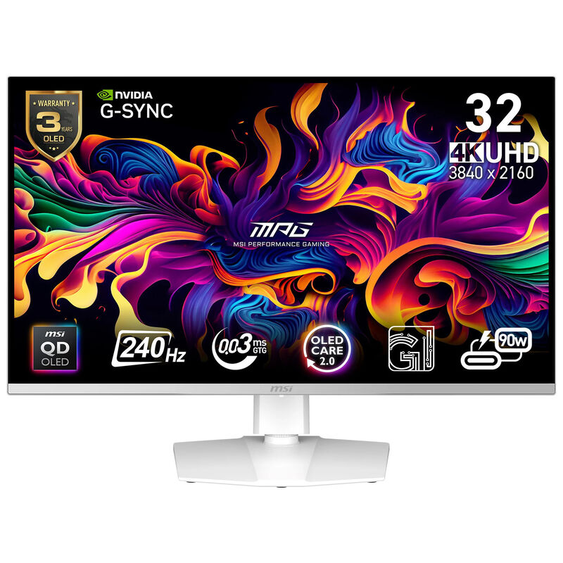 MSI MPG 321URXWDE 31,5" gamingskjerm 240 Hz bakside