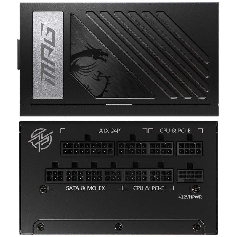 MSI MPG A1000G PCIe5 strømforsyning 120 mm vifte