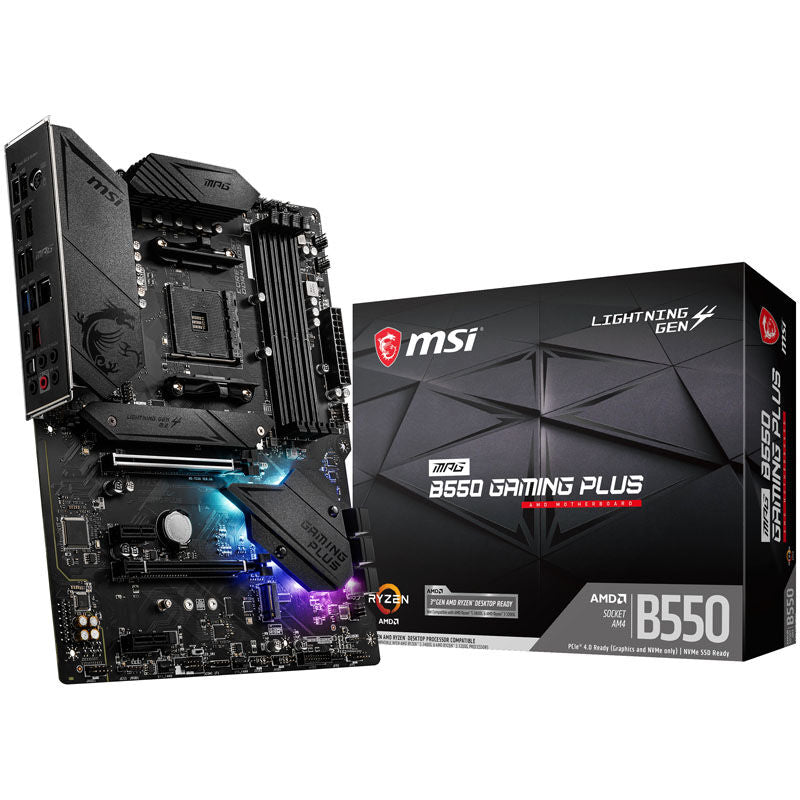 MSI MPG B550 Gaming Plus hovedkort forfra