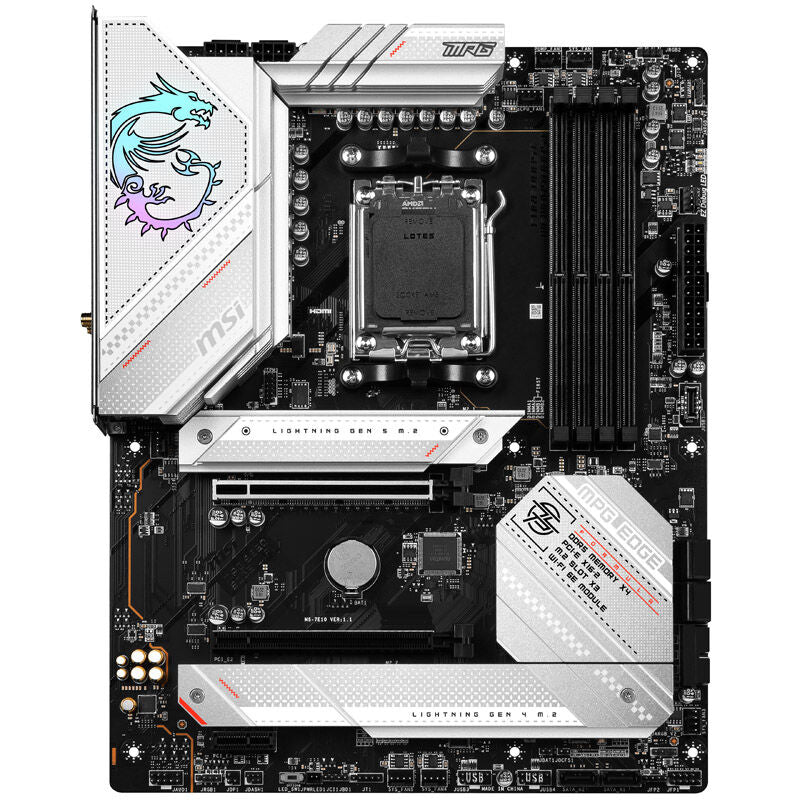 Detaljbilde av MSI MPG B650 Edge WiFi hovedkort