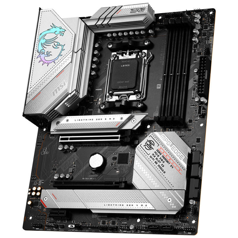 MSI MPG B650 Edge WiFi hovedkort med tilkoblinger