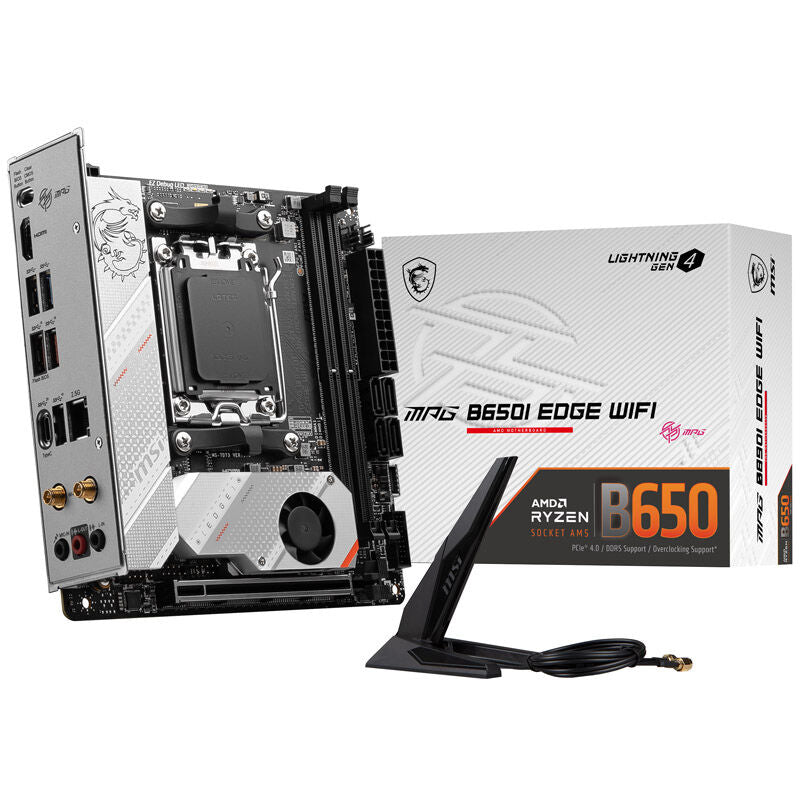 MSI MPG B650I Edge WiFi hovedkort forfra